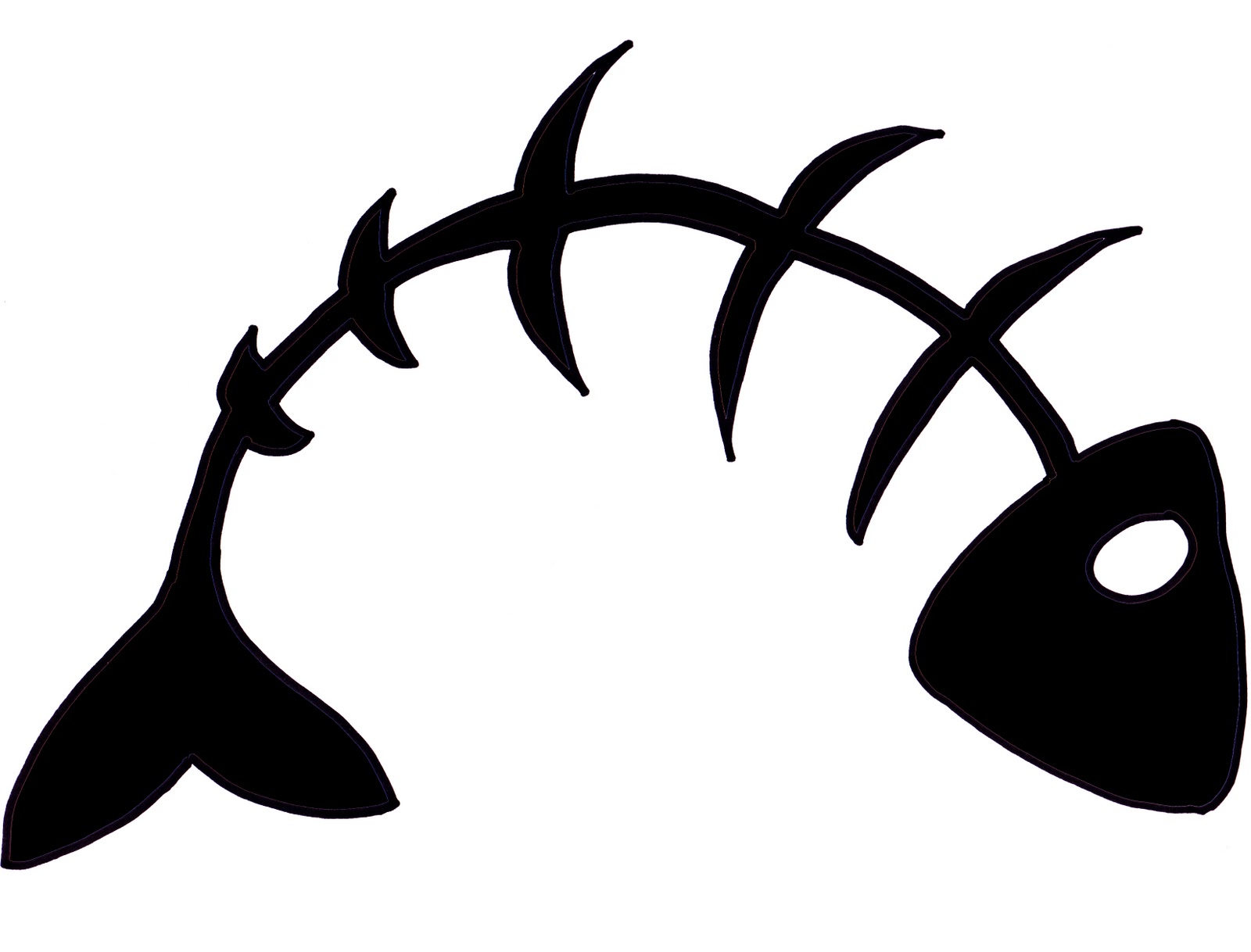 Free dead fish silhouette clipart