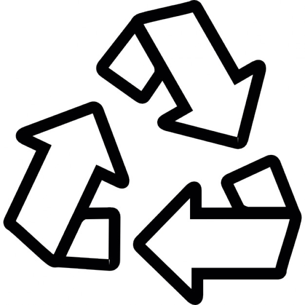 Three curved arrows resembling recycling symbol Icons | Free Download