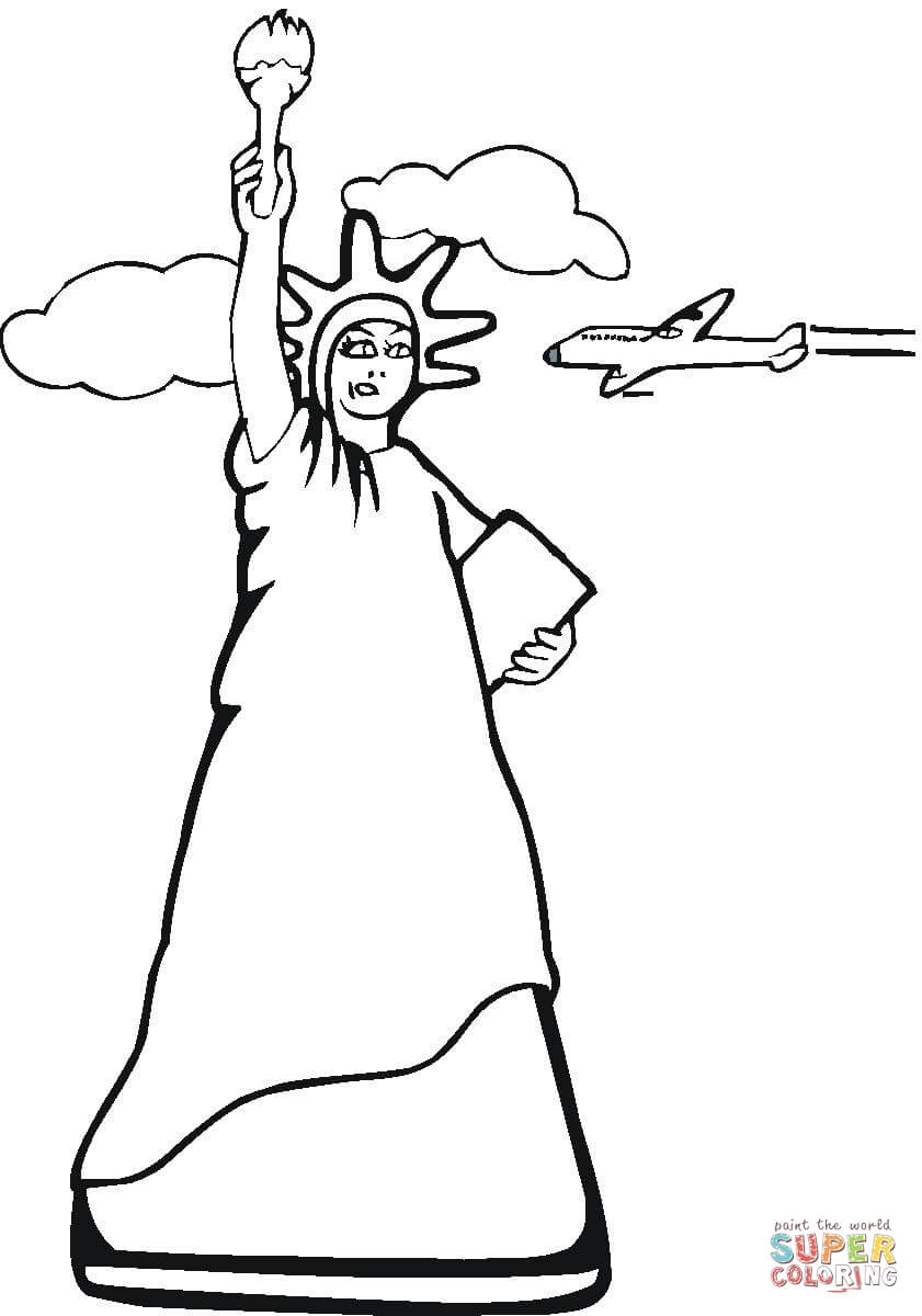 Statue Of Liberty New York coloring page | Free Printable Coloring ...