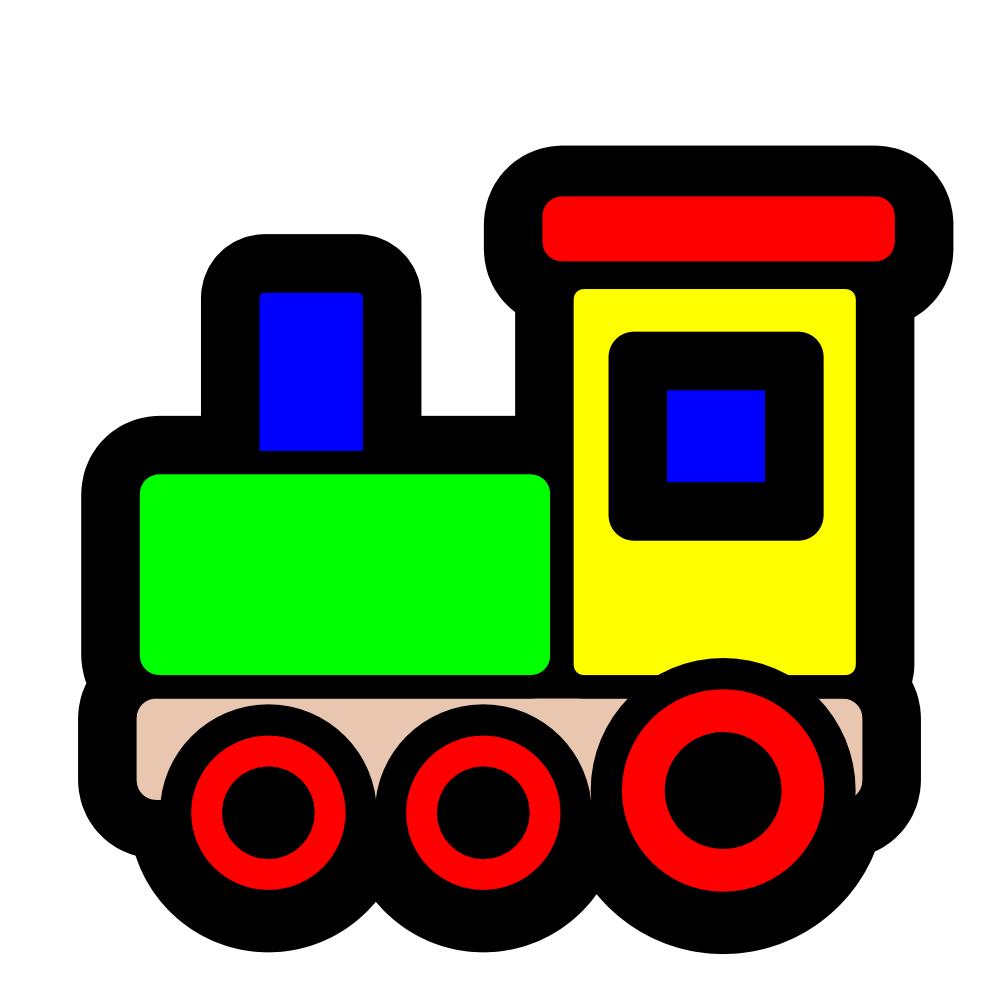 Christmas toy train clipart