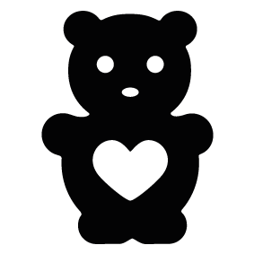 Teddy Bear Heart Silhouette | Silhouette of Teddy Bear Heart