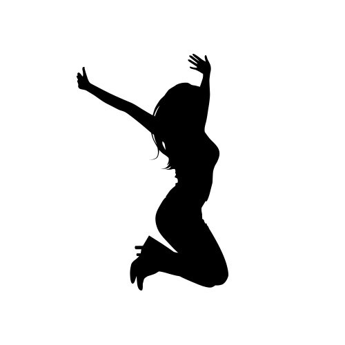 DANCER JUMPING SILHOUETTE (Wall Decor) Dancer jumping...