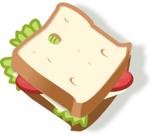 Vegetarian Sandwich clip art - vector clip art online, royalty ...