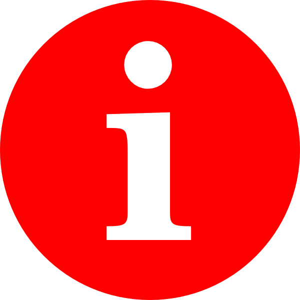 Letter I In A Red Circle clip art Free Vector