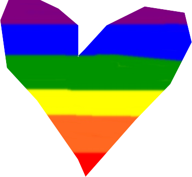 Rainbow Heart Cutout (Self-made) png