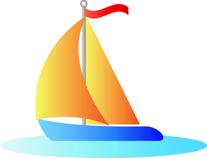 Sailing Clipart Image - Clip Art Illustration Of A Sailboat ...