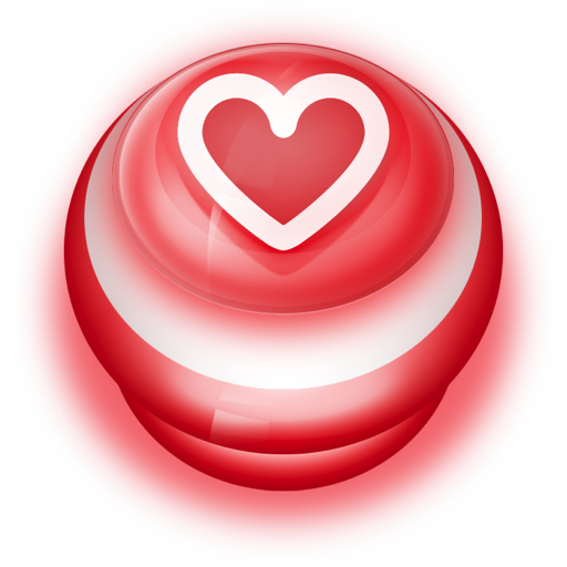 Button Red Love Heart Icon | Pushdown Buttons Iconset | Wackypixel