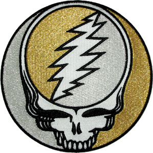 Grateful Dead - Silver / Gold Steal Your Face Patch