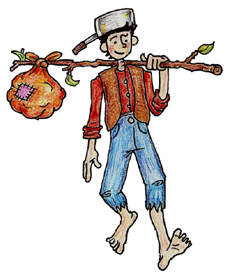 Johnny apple seed clipart