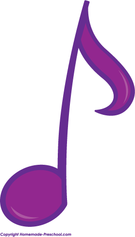 Purple Music Notes Clipart