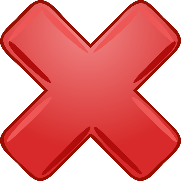 Red x clipart png
