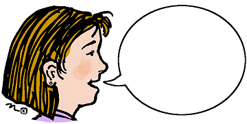 Girl thinking bubble clipart