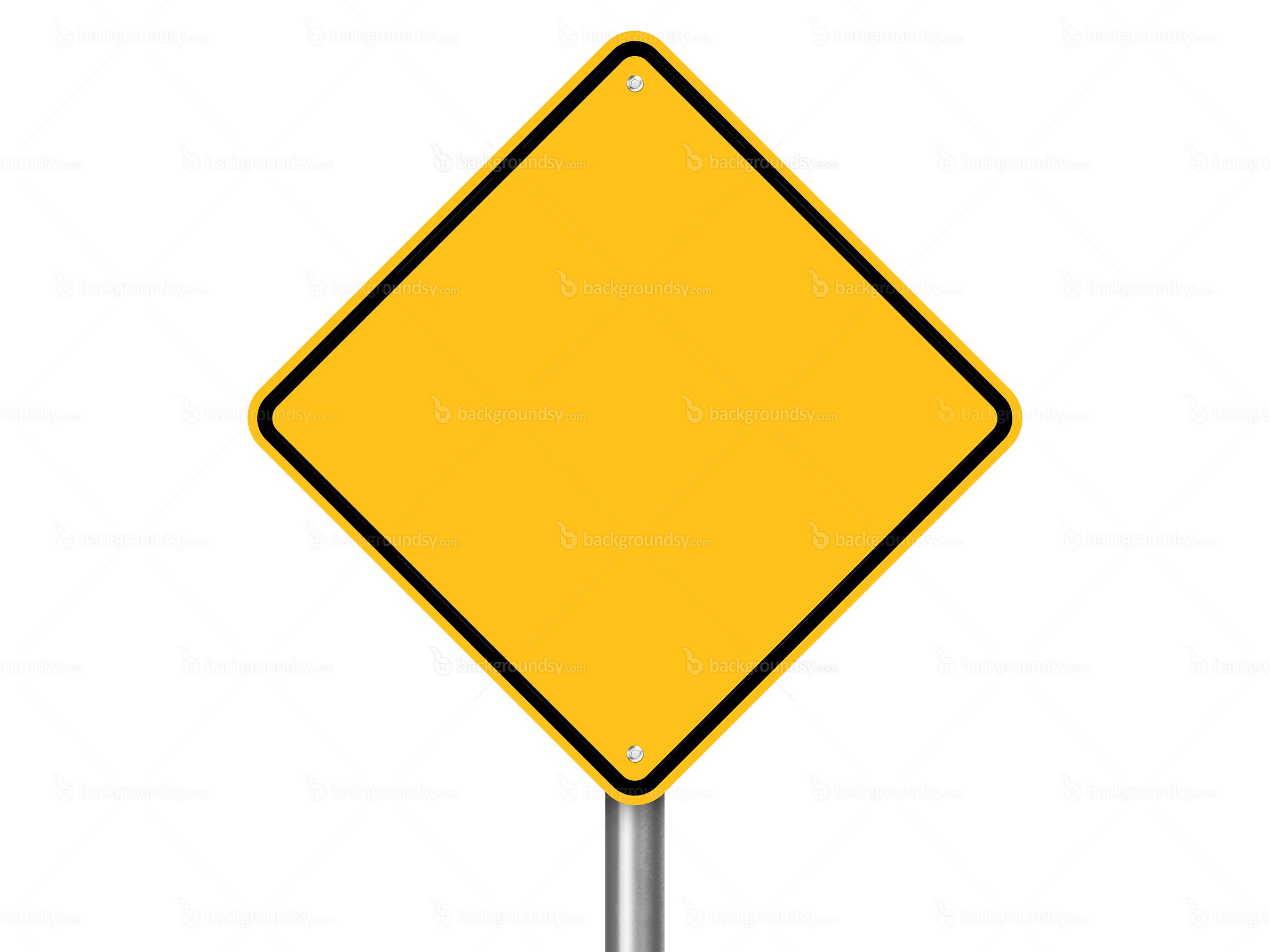 Plain caution road sign clipart