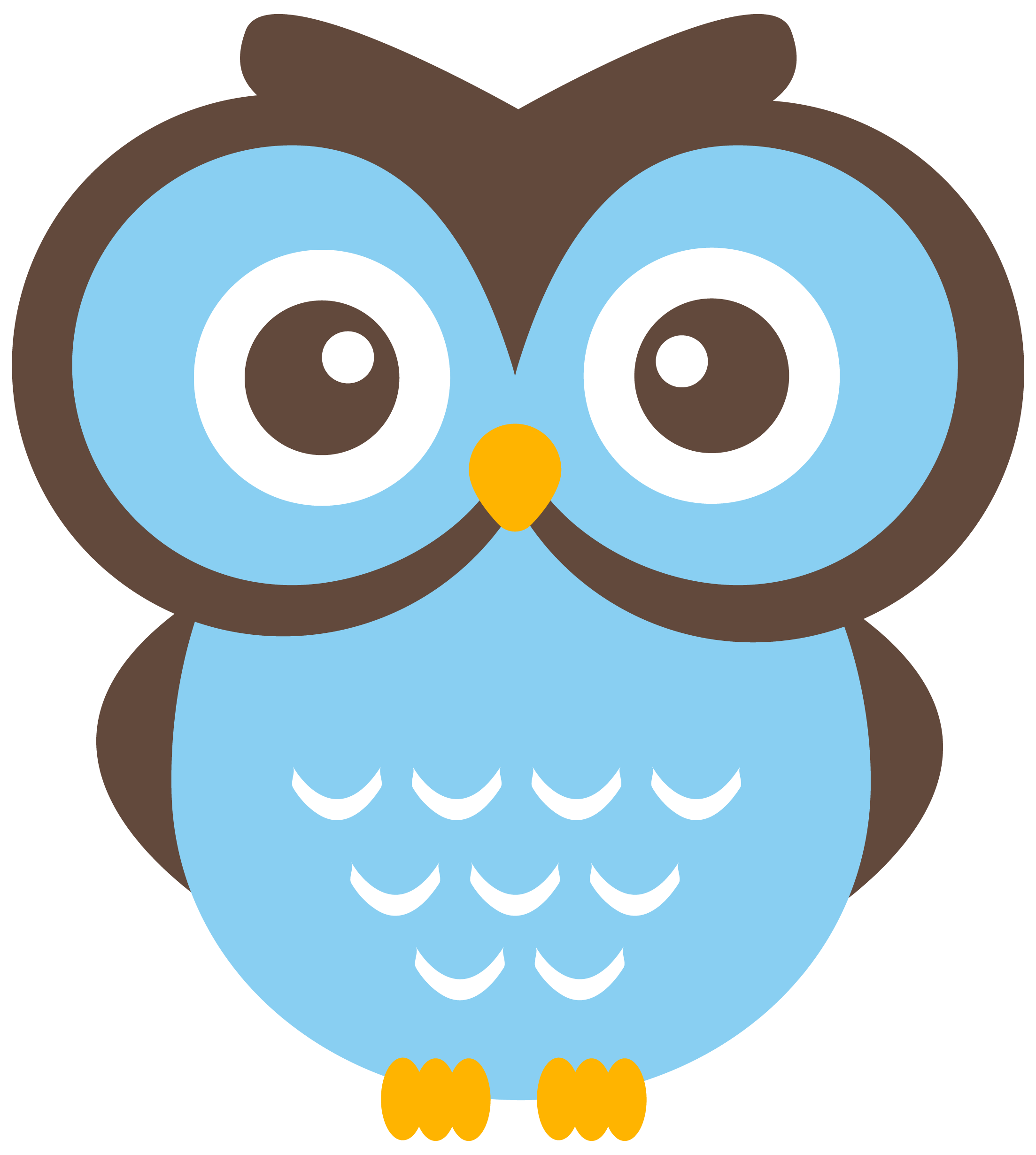 Blue owl clipart