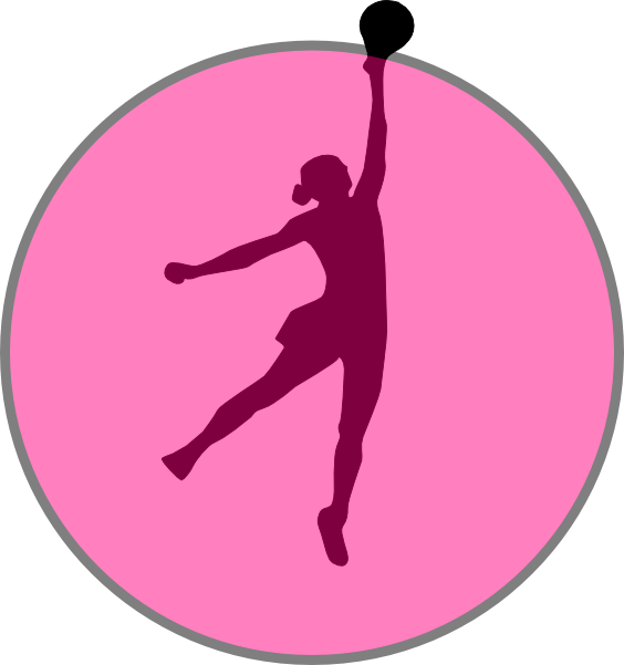 Netball Rncm Pink Clip Art - vector clip art online ...