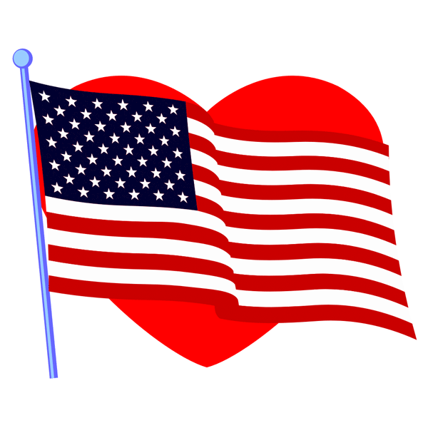 I Love America (the U.S. flag) - Free Patriotic American Graphic
