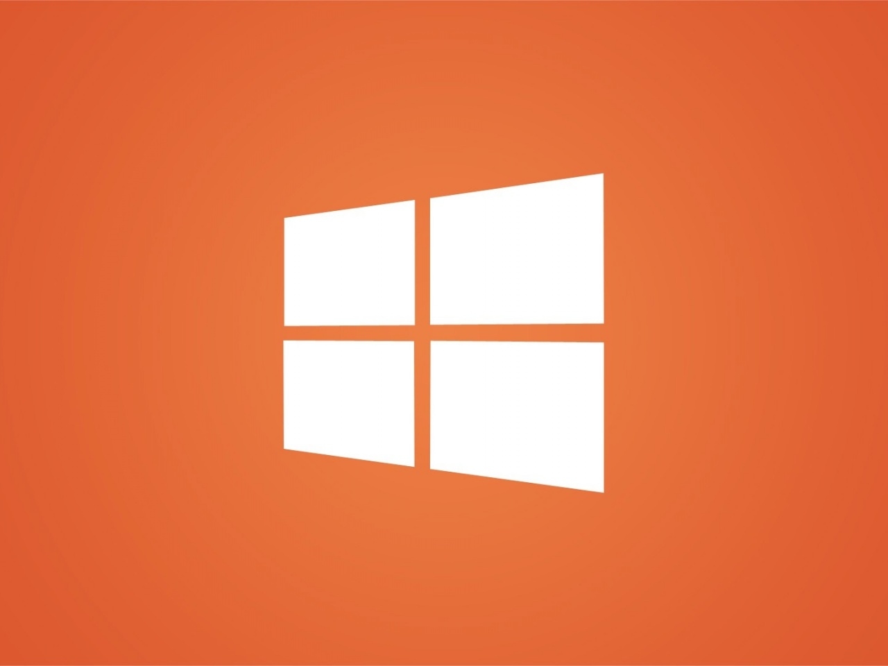 1280x960 Clean Windows 8 White Logo on Orange desktop PC and Mac ...