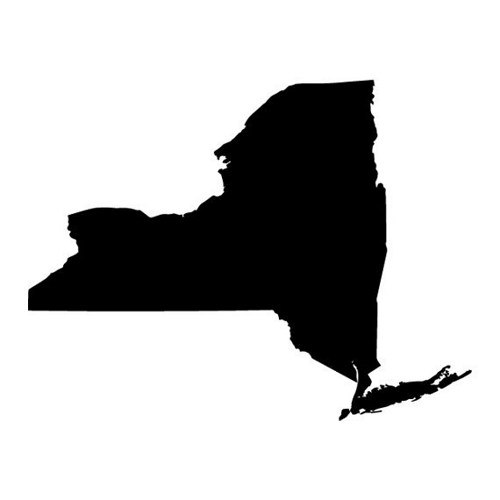New York State Outline Outline Die-Cut Decal Car Window Wall ...