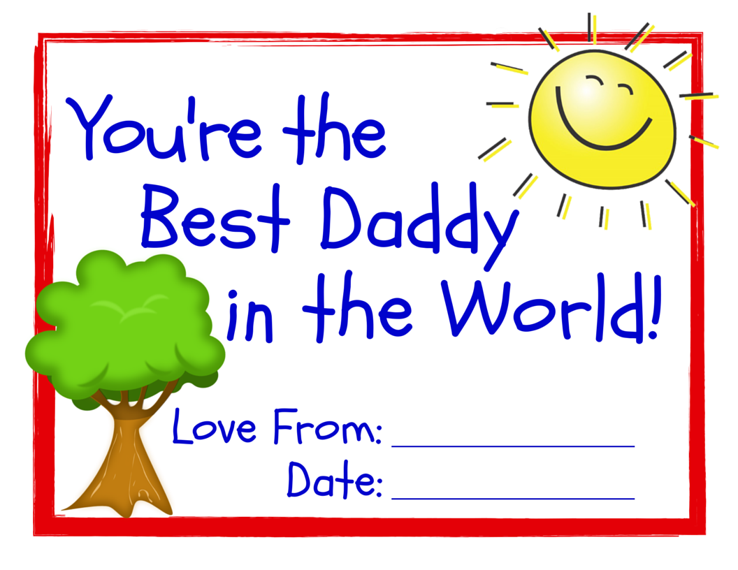 World's Best Dad! 3 Free Printable Certificates for Father's Day ...