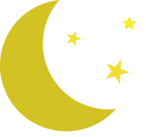 Moon with stars clipart