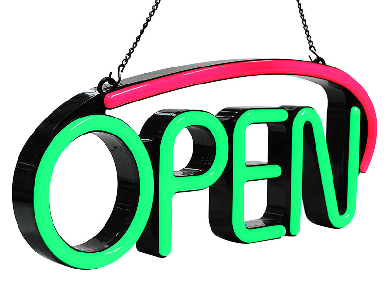 Open Sign – Green Neon look LED Open Signs – Buy Online NOW!