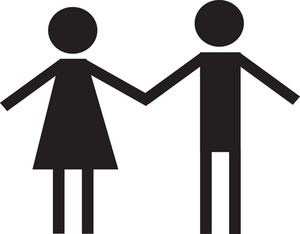 Gender Clipart Image - People icon symbols of a man and woman ...