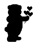 Silhouette clip art of black and white silhouettes of love flowers ...