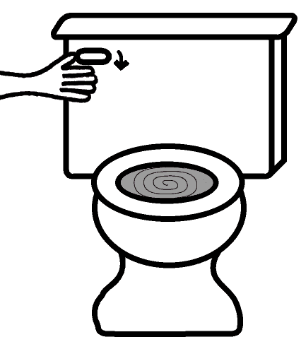 Funny Toilet Flush Clipart