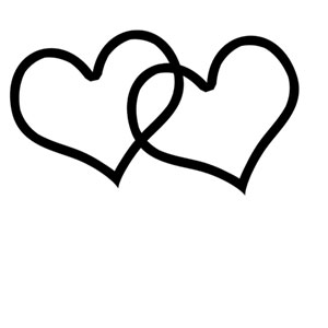 Clipart double hearts