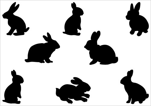 Silhouette Easter Bunny Clipart