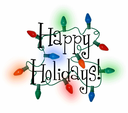 Happy holidays clip art animated