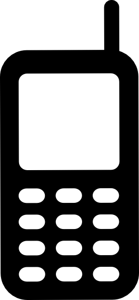 Cell Phone Symbol Vector Clipart