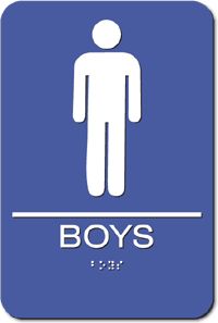 Sign For Boy Bathroom - ClipArt Best