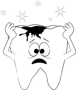 Clip Art Mouth With Cavities Clipart