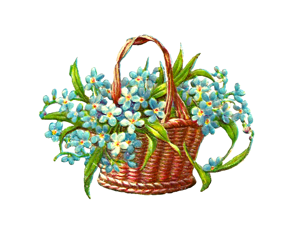 Flower basket clip art