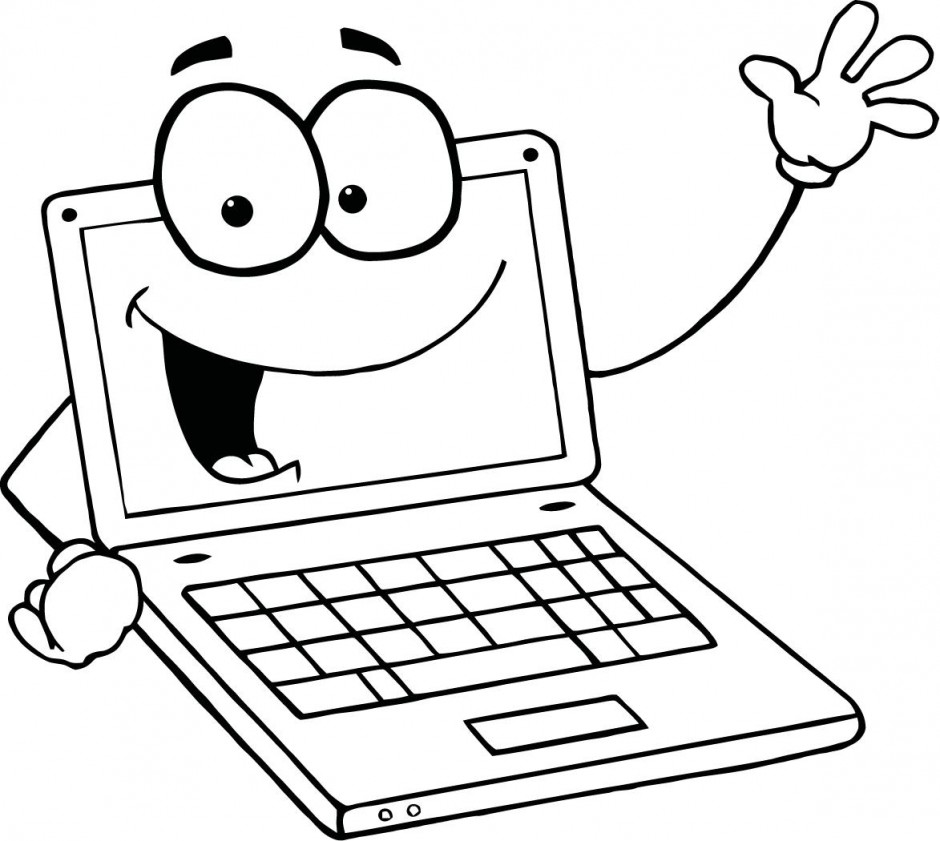 Free Computer Clipart Black and White Image - 262, Computer ...