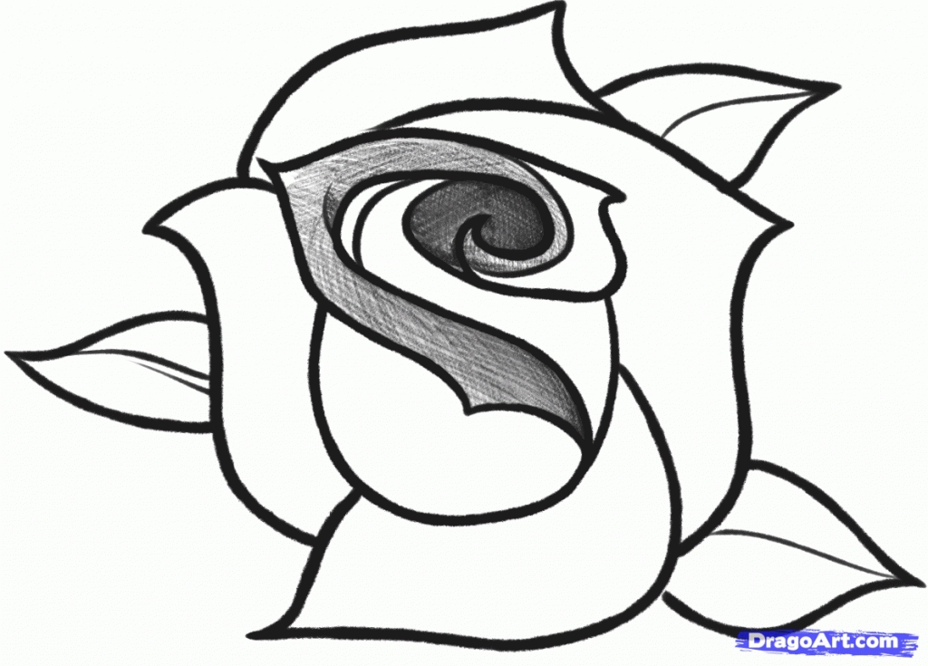Tag: easy rose drawing outline - Drawing Pencil - ClipArt Best