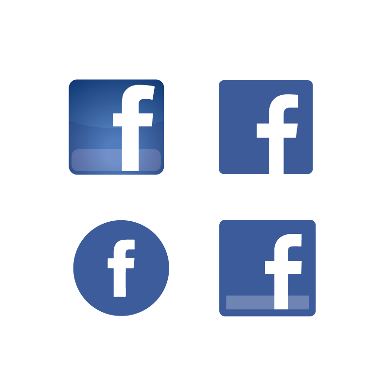 Circle facebook vector logo icons - Free download