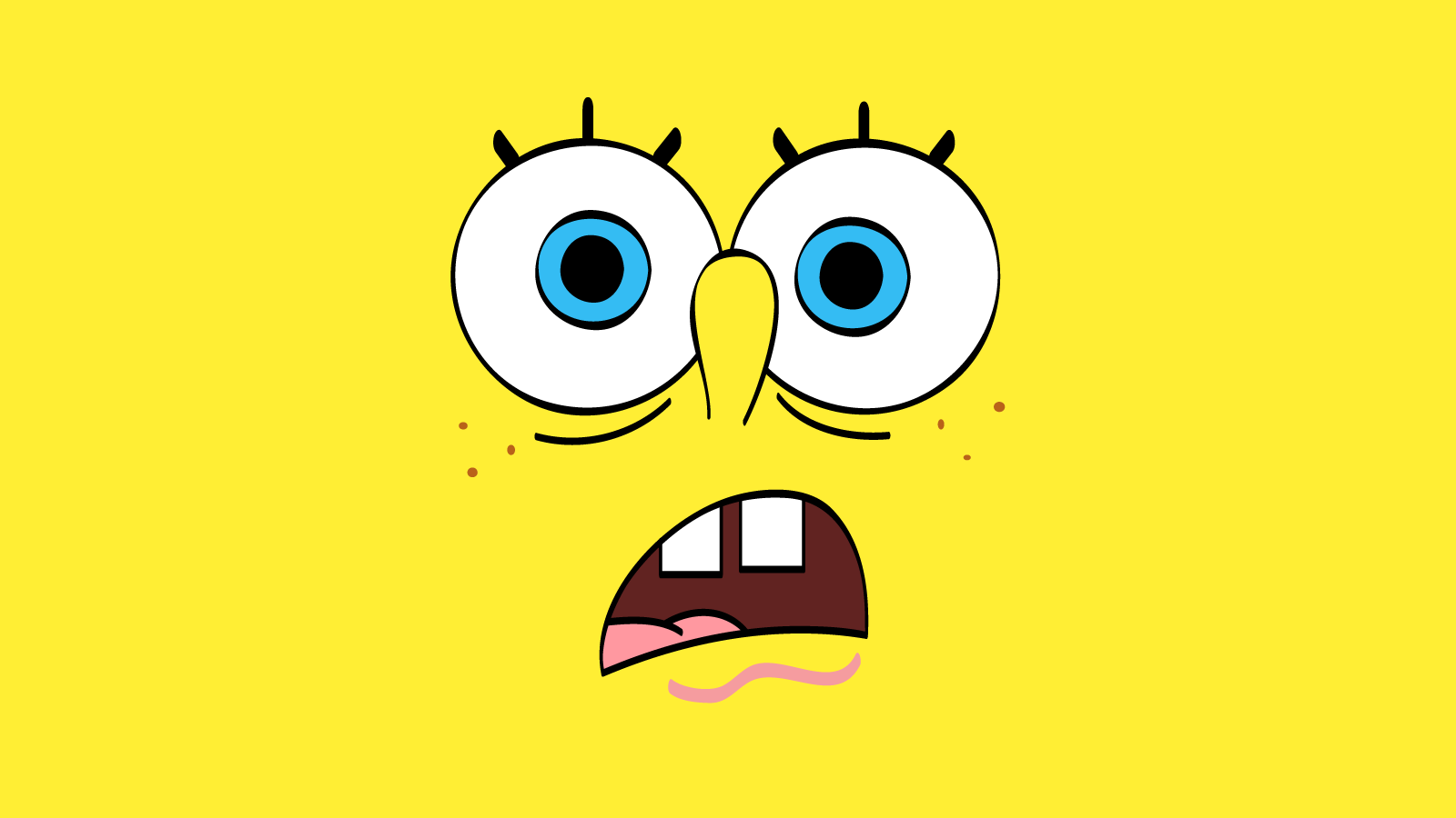 Funny Cartoon Spongebob Sad Face Yellow Wallpa #3066 Wallpaper ...