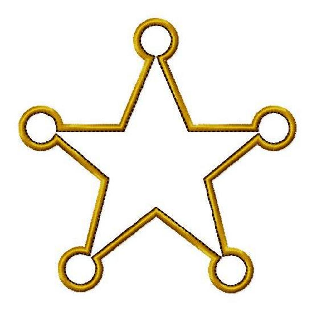 7 point star sheriff badge clipart