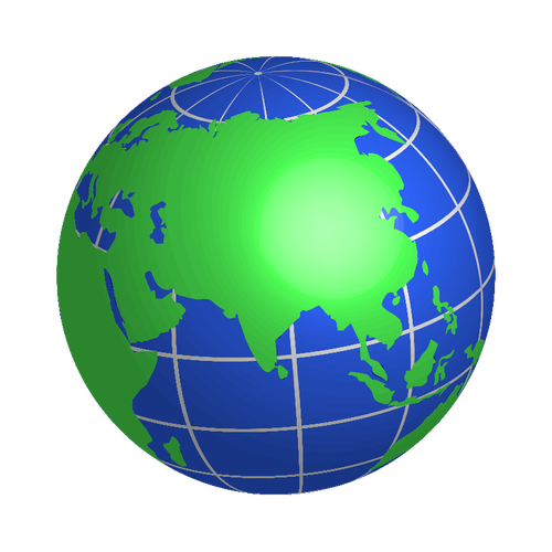 Asia world globe vector image | Public domain vectors