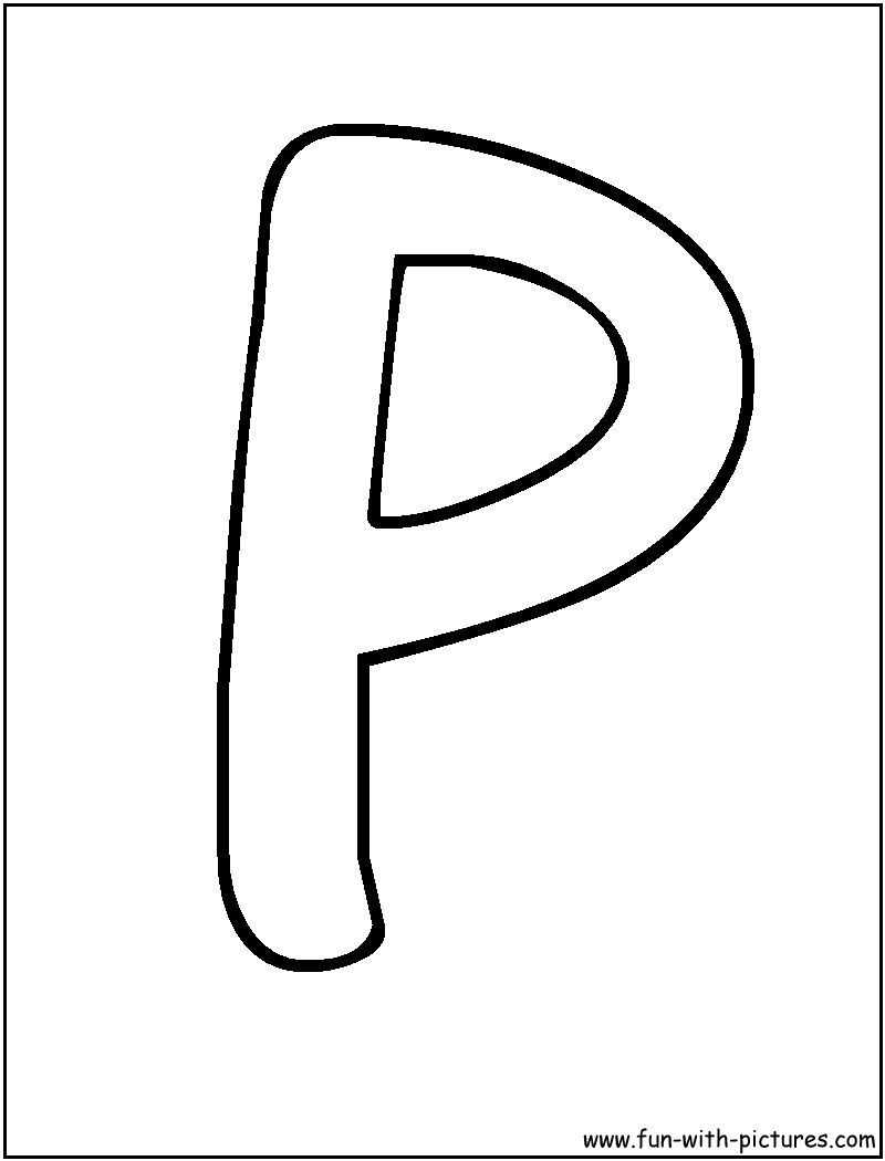 Letter p stencil clipart