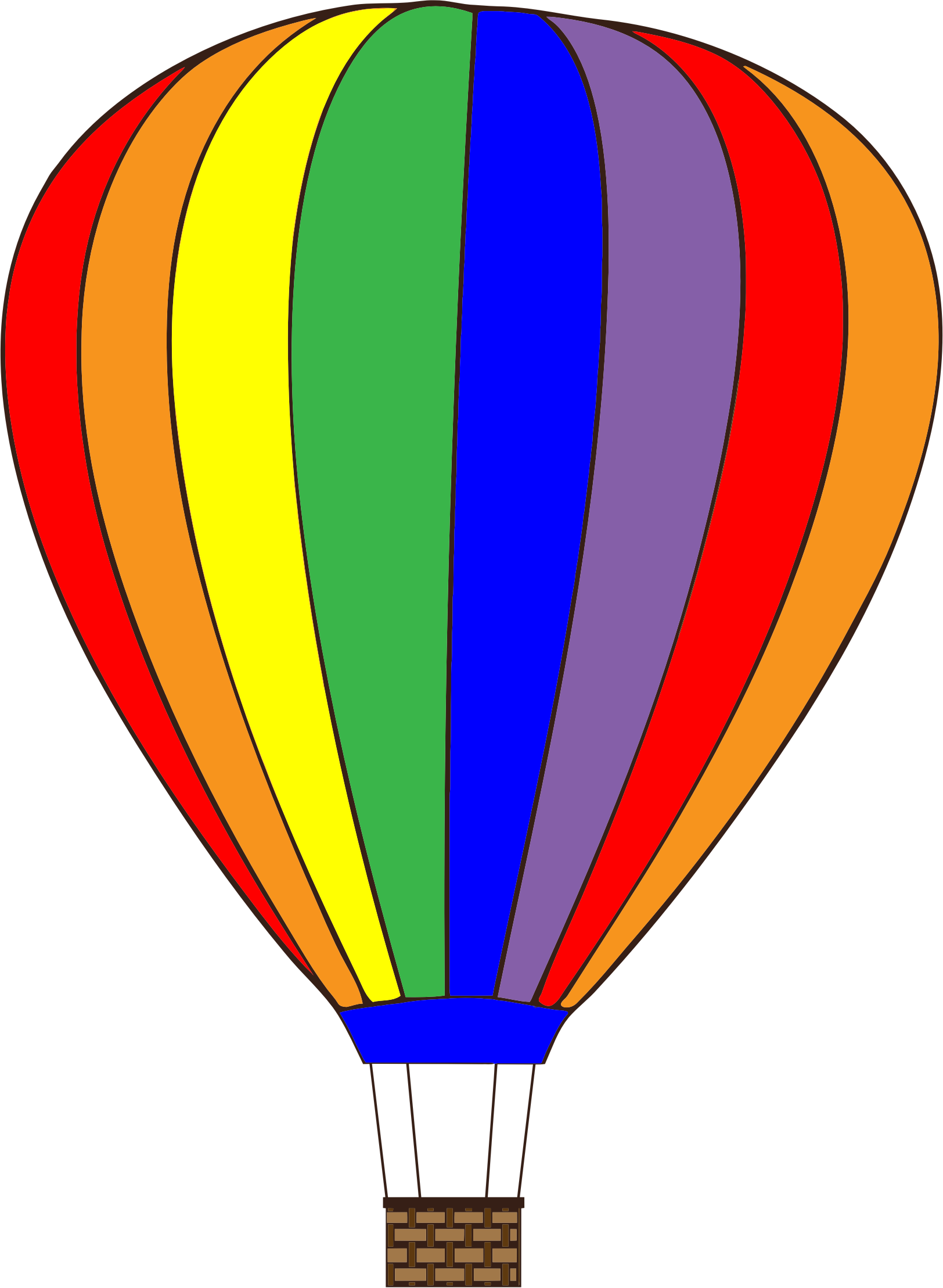 Clipart - Colorful Hot Air Balloon