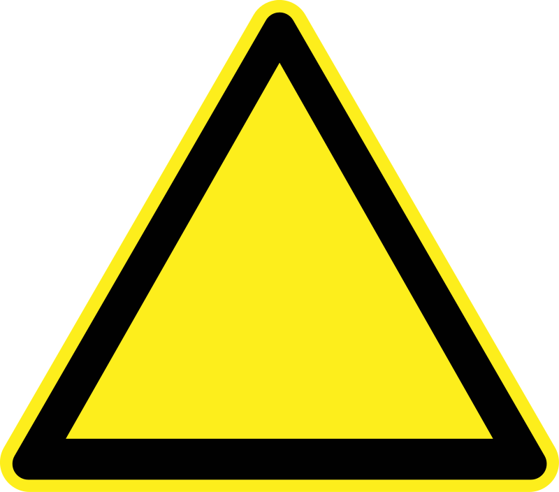 Clipart - Blank Warning Sign