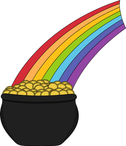 Rainbow pot of gold clipart - ClipartFox