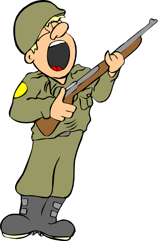 Cartoon soldier clip art