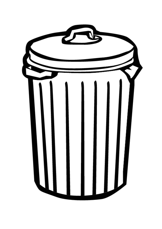 Trash can clipart template
