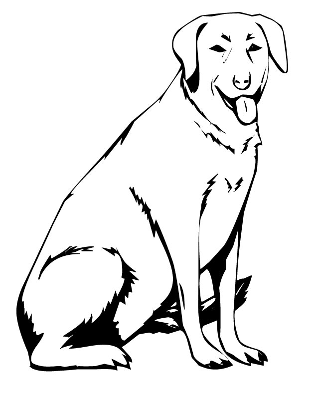 free clip art black lab dog - photo #47