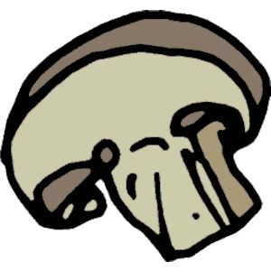 Sliced mushroom clipart