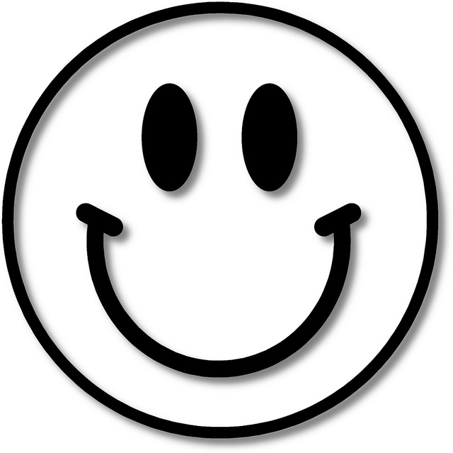 Black And White Smiley Clipart